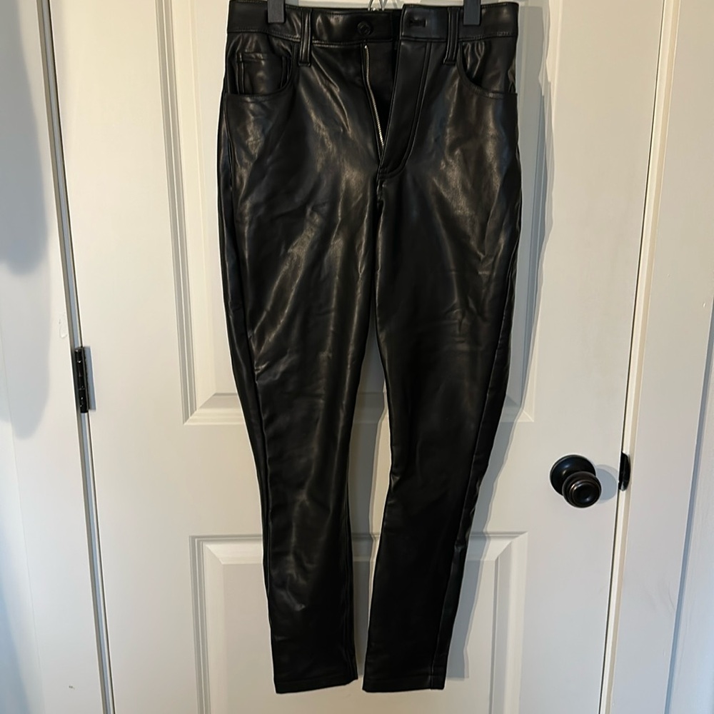 Abercrombie The Skinny High Rise Faux Leather Pants 25 Curve Love